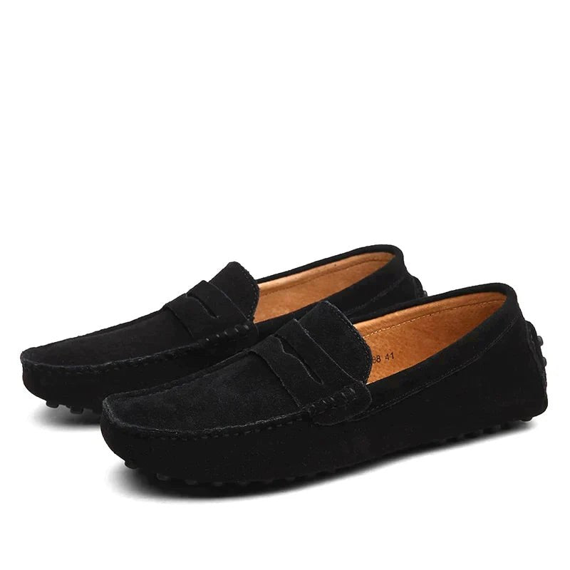 Ruben Leather Loafers in Black