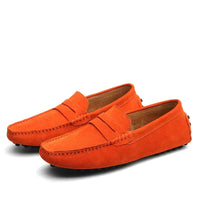 Ruben Leather Loafers in Orange