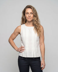 Ruby Casual Linen Top with Pleated