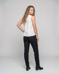 Ruby Casual Linen Top with Pleated