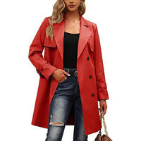 Ruby Elegant Trench Coat with Button Front