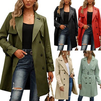 Ruby Elegant Trench Coat with Button Front