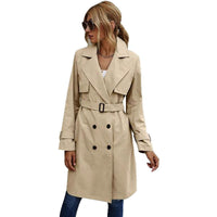 Ruby Elegant Trench Coat with Button Front