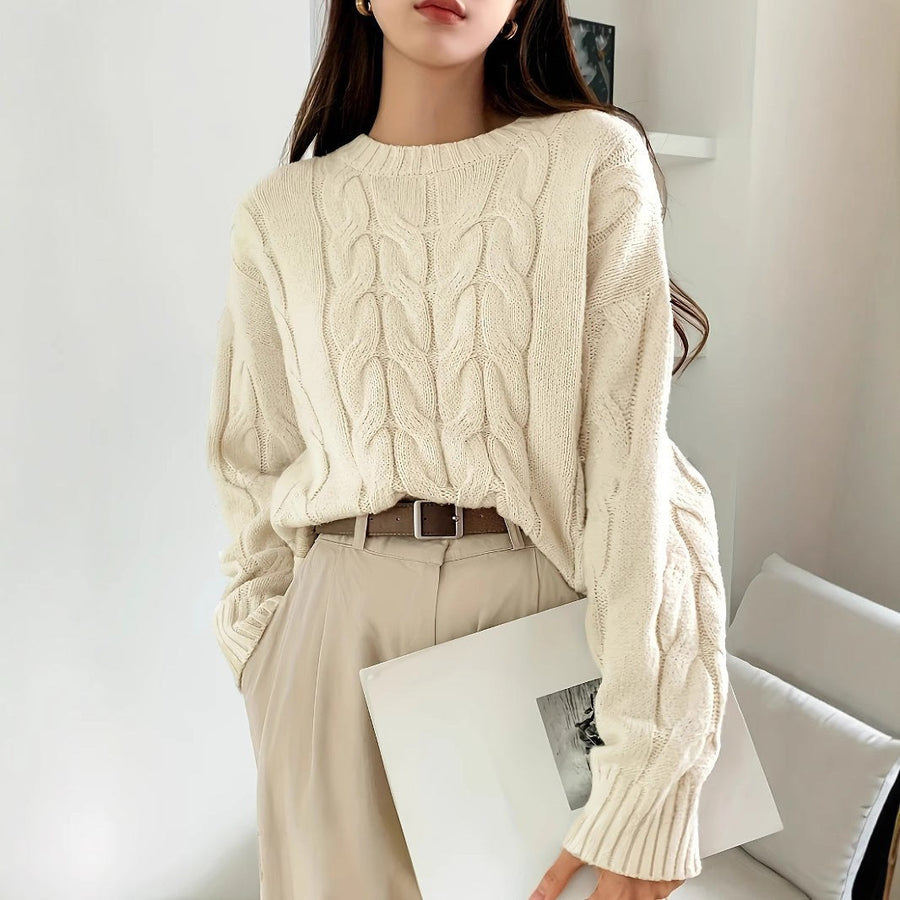 Ruby Knit Sweater with Crew Neck