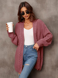 Ludlow Cable Knit Cardigan in Blush