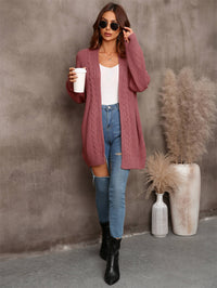 Ludlow Cable Knit Cardigan in Blush