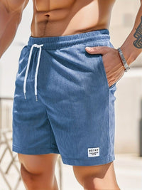 Rutger Casual Corduroy Shorts in Light Blue