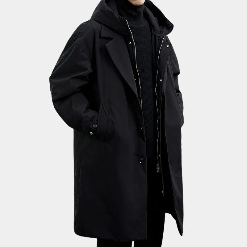 Rutger Trench Coat in Black