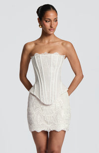 Justine Mini Skirt in Ivory