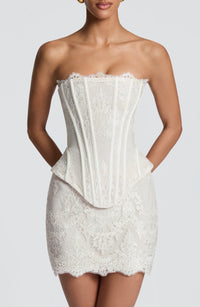 Justine Mini Skirt in Ivory