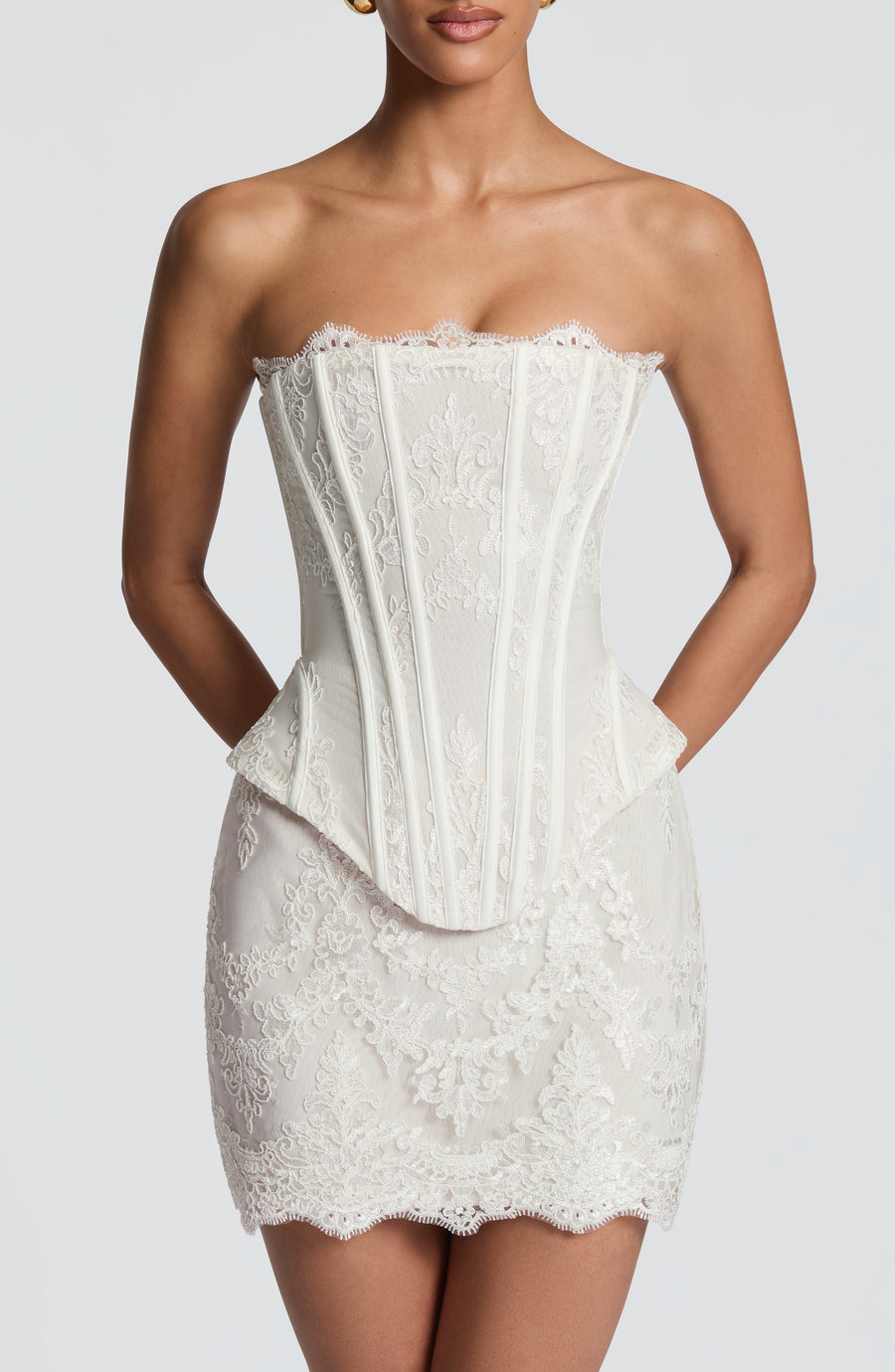 Justine Mini Skirt in Ivory