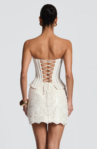 Justine Mini Skirt in Ivory