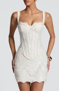 Justine Mini Skirt in Ivory