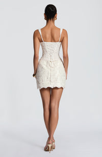 Justine Mini Skirt in Ivory
