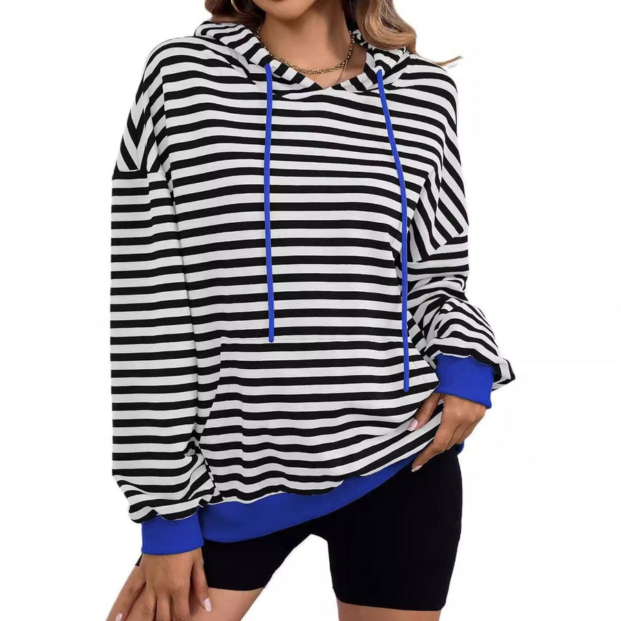 Saar Casual Hoodie with Hood in Black