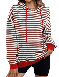 Saar Casual Hoodie with Hood in Brown