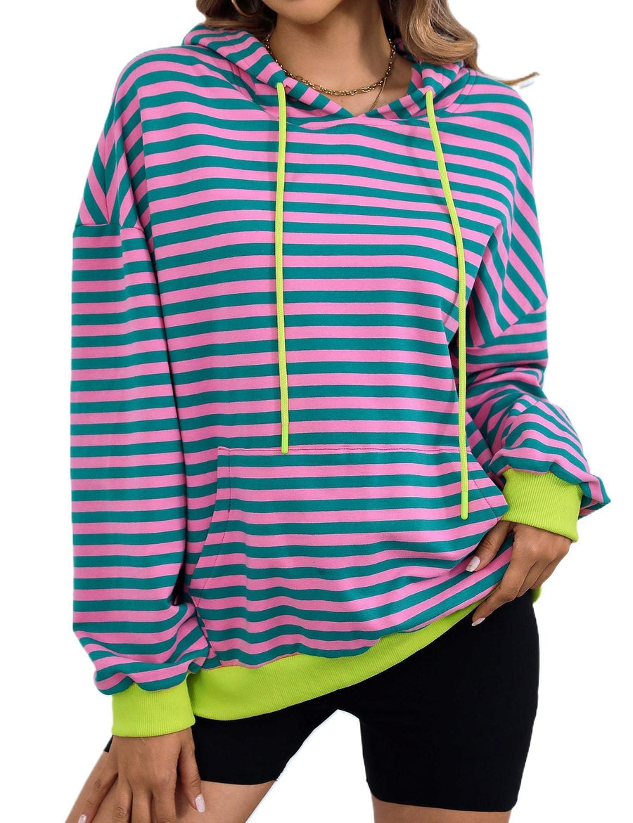 Saar Casual Hoodie with Hood in Pink