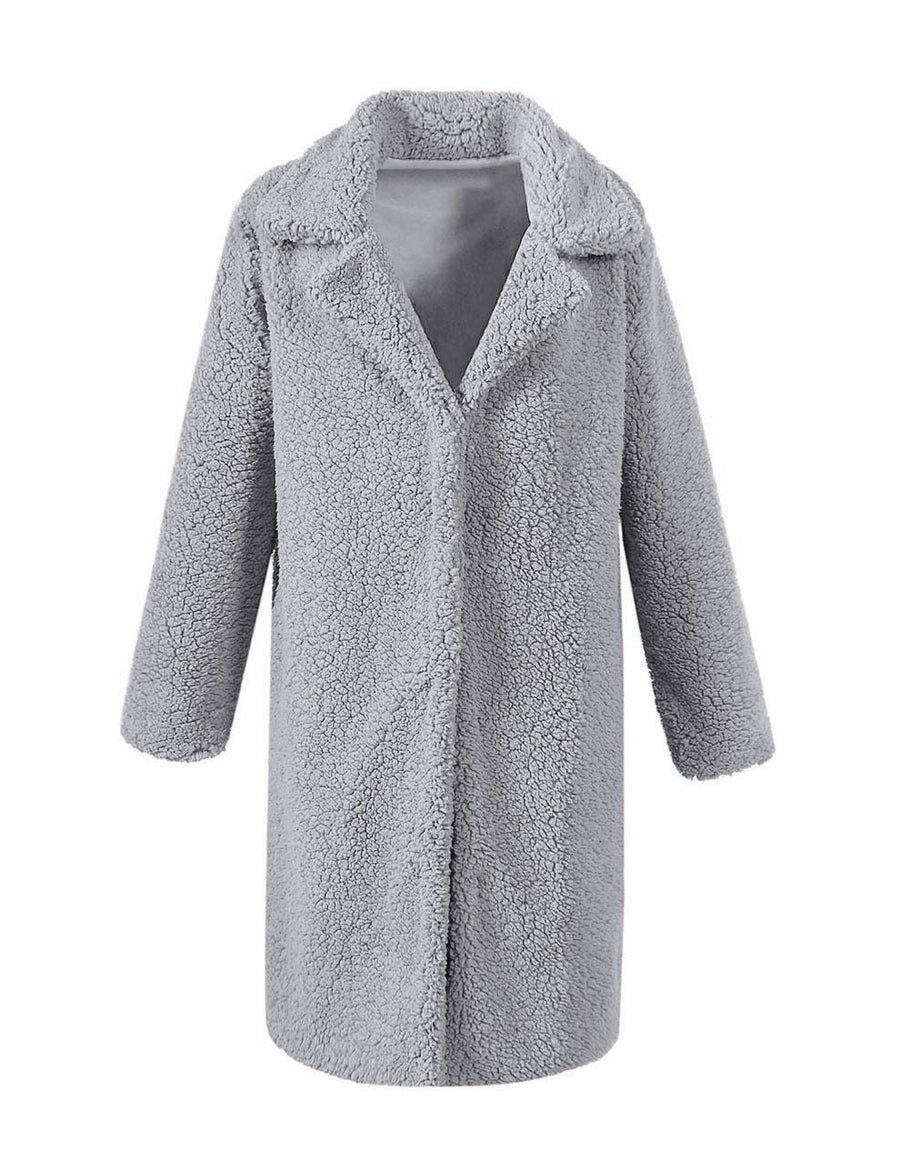 Saar Coat with Oversized in Light Grey