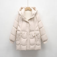 Saar Comfortable Quilted Jacket with Hood in Beige