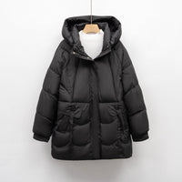 Saar Comfortable Quilted Jacket with Hood in Black