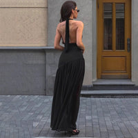 Saar Elegant Dress with Stand Collar