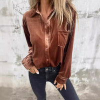 Saar Elegant Velvet Blouse