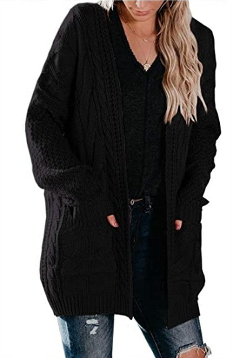 Saar Knit Cardigan with Pockets in Black
