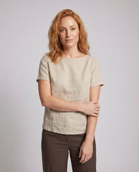 Sabine Casual Linen Top