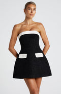 Liana Mini Dress - Black/White