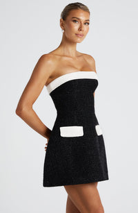 Liana Mini Dress - Black/White