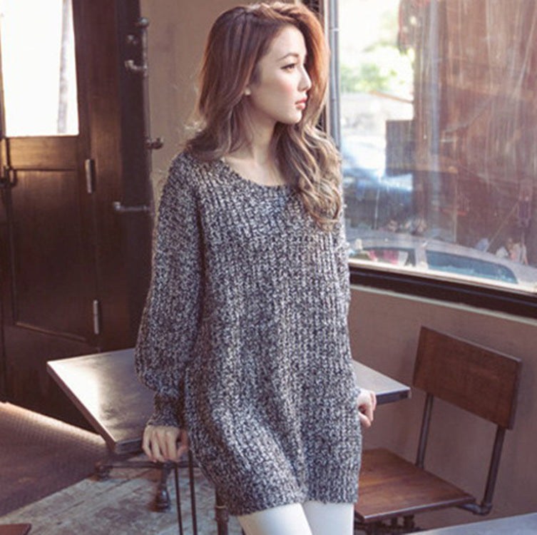 Sadie Casual Knit Sweater with Crew Neck