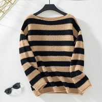 Sadie Relaxed Knit Sweater in Khaki