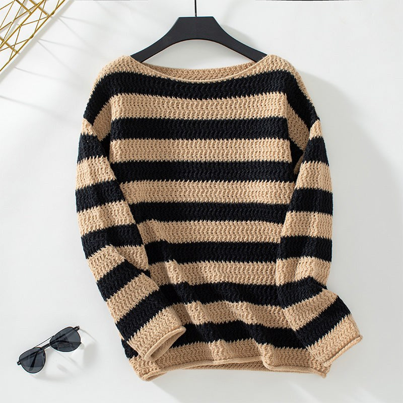 Sadie Relaxed Knit Sweater in Khaki