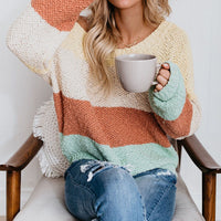 Sage Casual Knit Sweater
