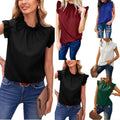 Sage Elegant Blouse with Ruffles