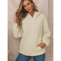 Sage Hoodie with Pockets and Hood in Apricot