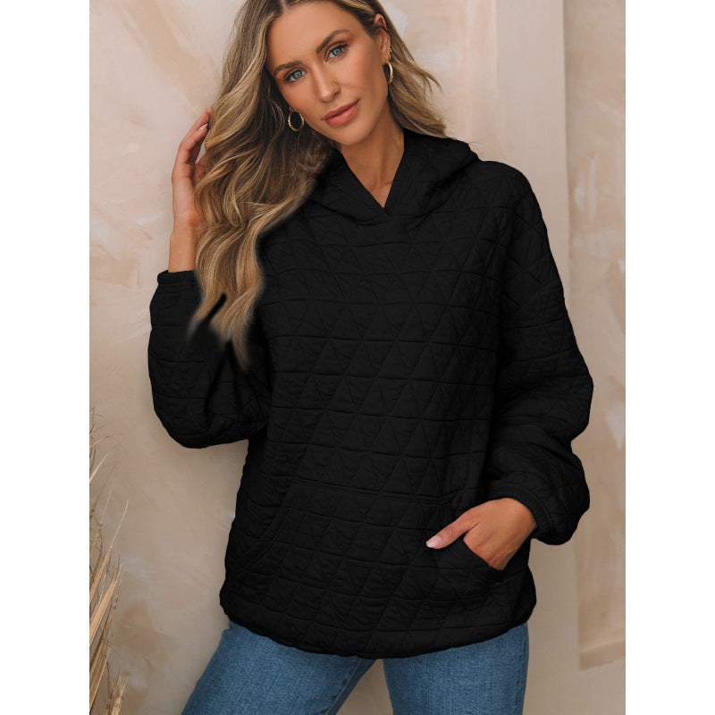 Sage Hoodie with Pockets and Hood in Black