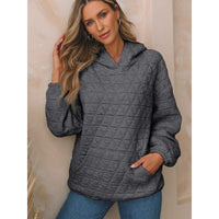 Sage Hoodie with Pockets and Hood in Dark Grey