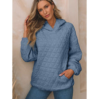 Sage Hoodie with Pockets and Hood in Meeresblau