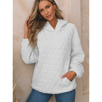 Sage Hoodie with Pockets and Hood in White