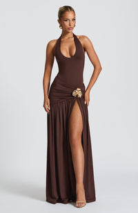 Anneliese Maxi Skirt - Plum Brown