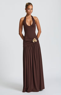 Anneliese Maxi Skirt - Plum Brown