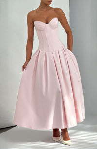 Adeline Midi Dress – Blush