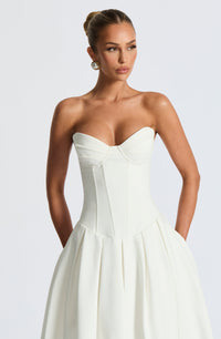 Adeline Midi Dress – Ivory