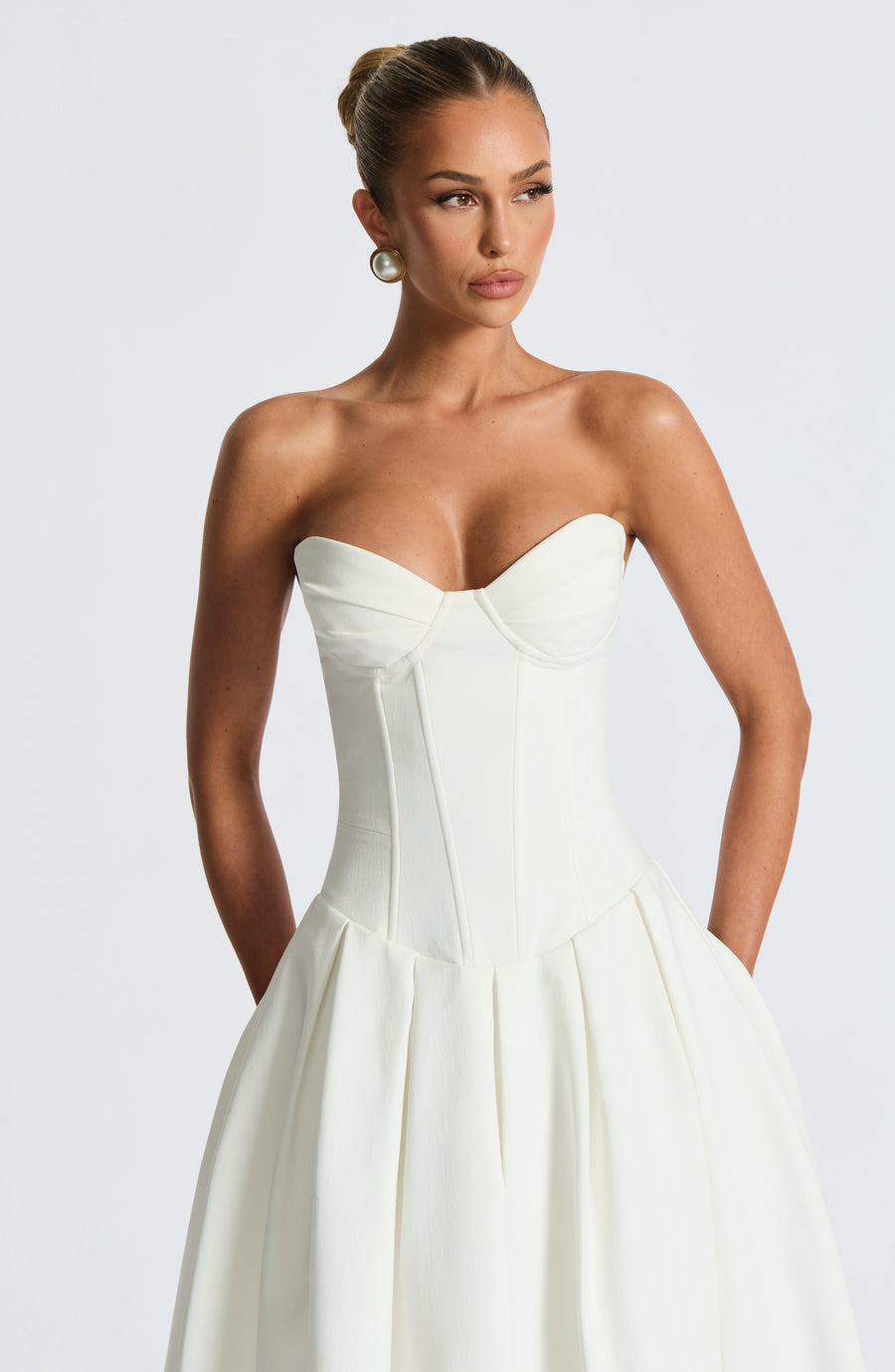 Adeline Midi Dress – Ivory