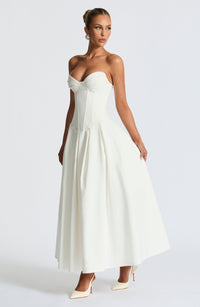 Adeline Midi Dress – Ivory