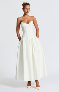 Adeline Midi Dress – Ivory