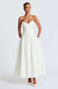 Adeline Midi Dress – Ivory