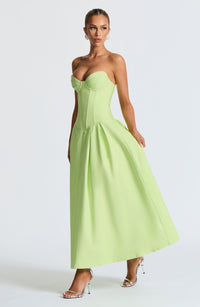 Adeline Midi Dress – Lime