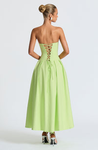 Adeline Midi Dress – Lime